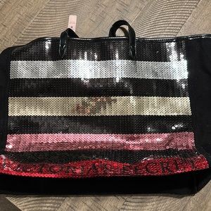 Victoria Secret Sequin Tote with free mini bag